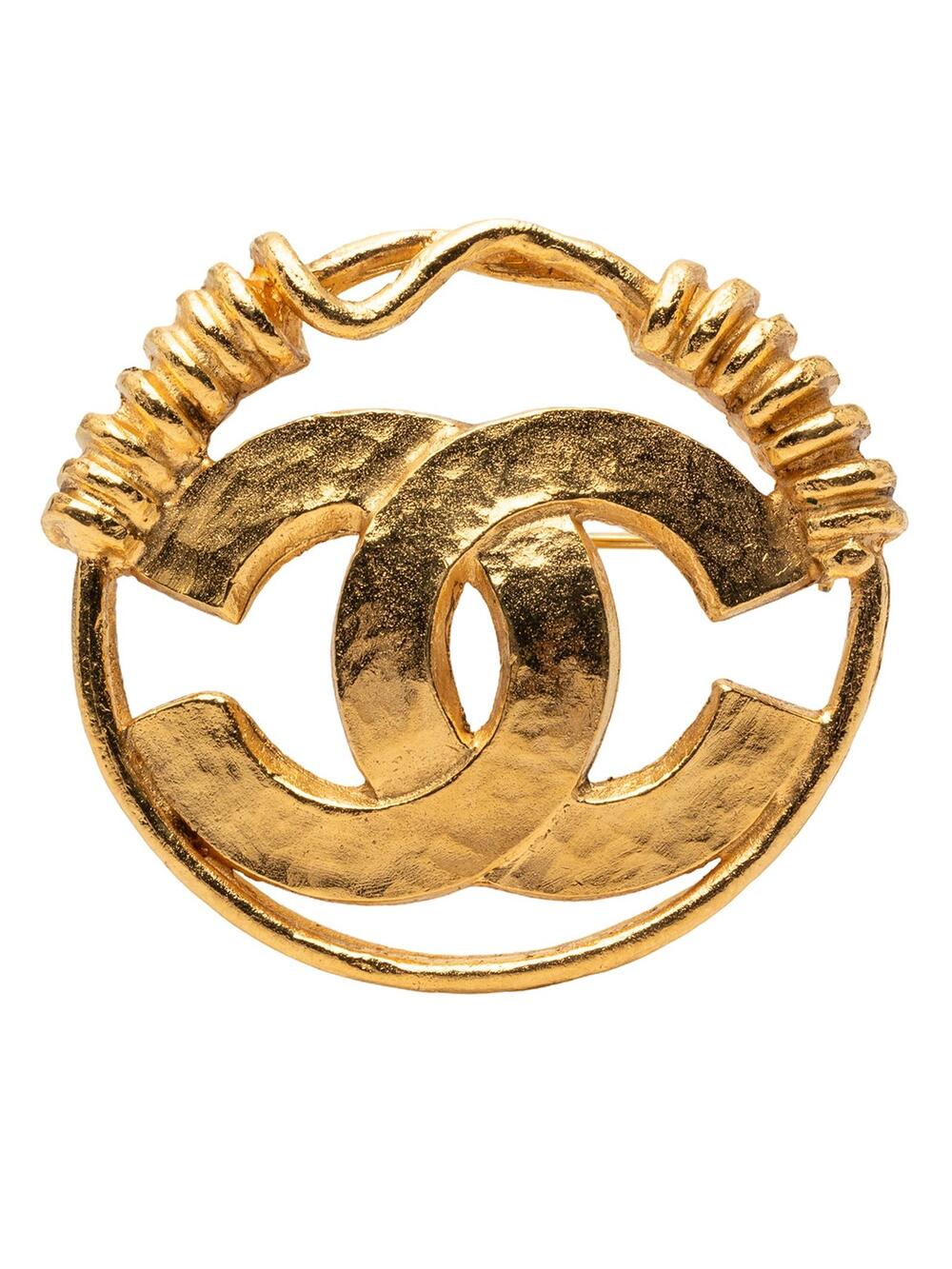 Chanel Gold Plated Cc Spring Round #300081C59B